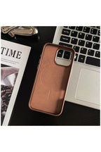 Apple iPhone 16 Pro Uyumlu Kılıf Arvento Elite Deri Kılıf Kahverengi