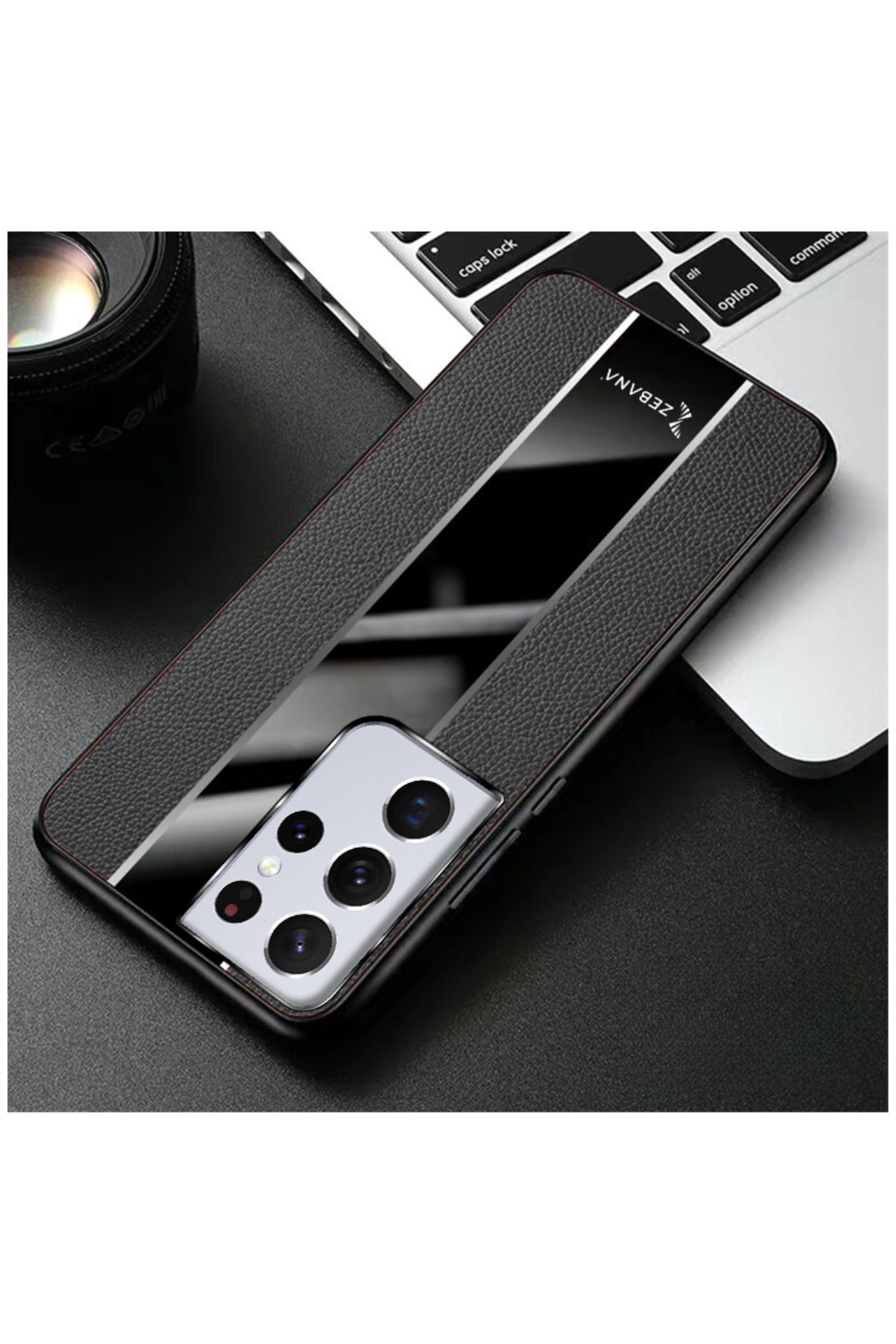 Samsung Galaxy S22 Ultra Uyumlu Kılıf Premium Deri Kılıf