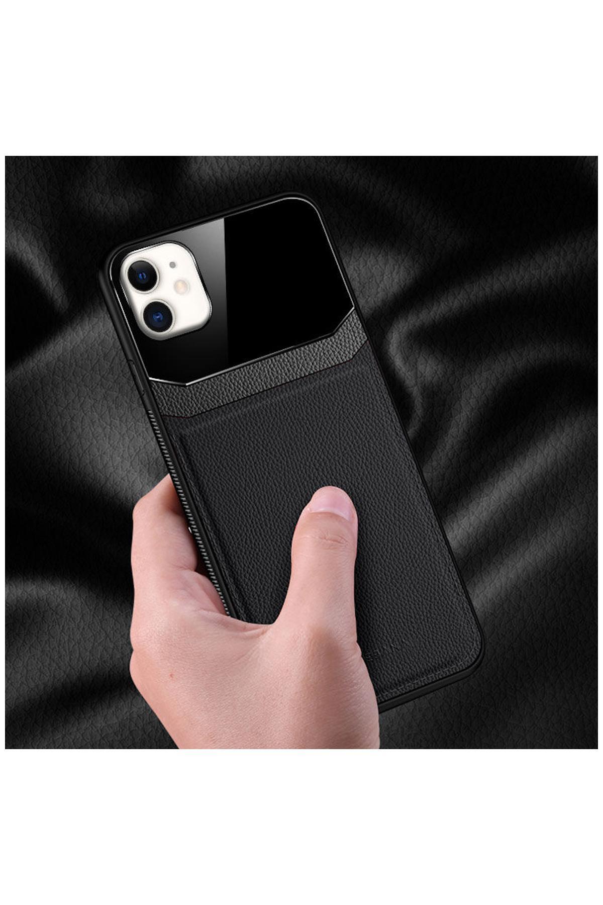 Apple iPhone 11 Uyumlu Kılıf Lens Deri Kılıf