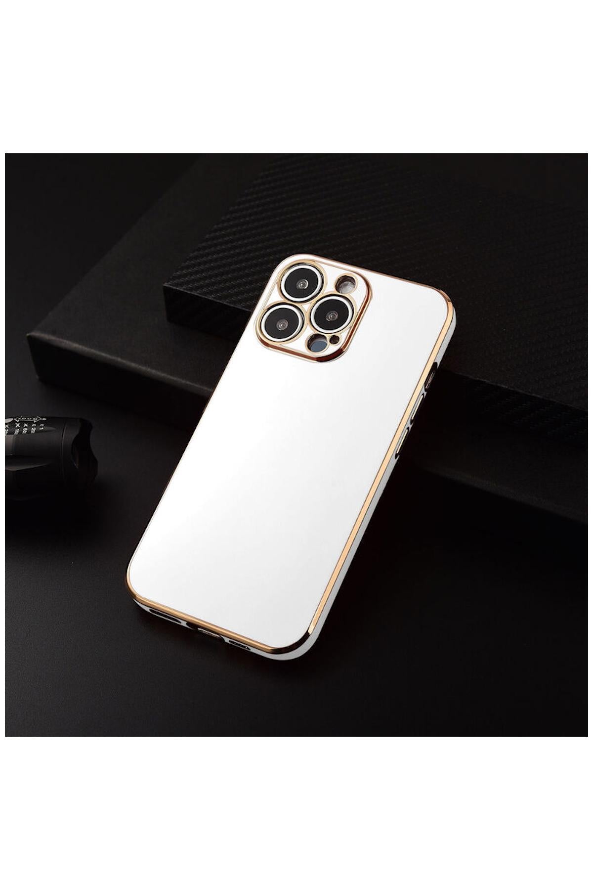 Apple iPhone 12 Pro Max Uyumlu Kılıf Golden Silikon Kılıf