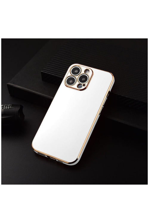 Apple iPhone 12 Pro Max Uyumlu Kılıf Golden Silikon Kılıf