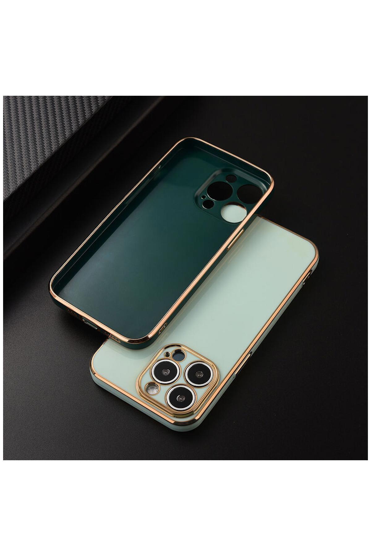 Apple iPhone 12 Pro Max Uyumlu Kılıf Golden Silikon Kılıf