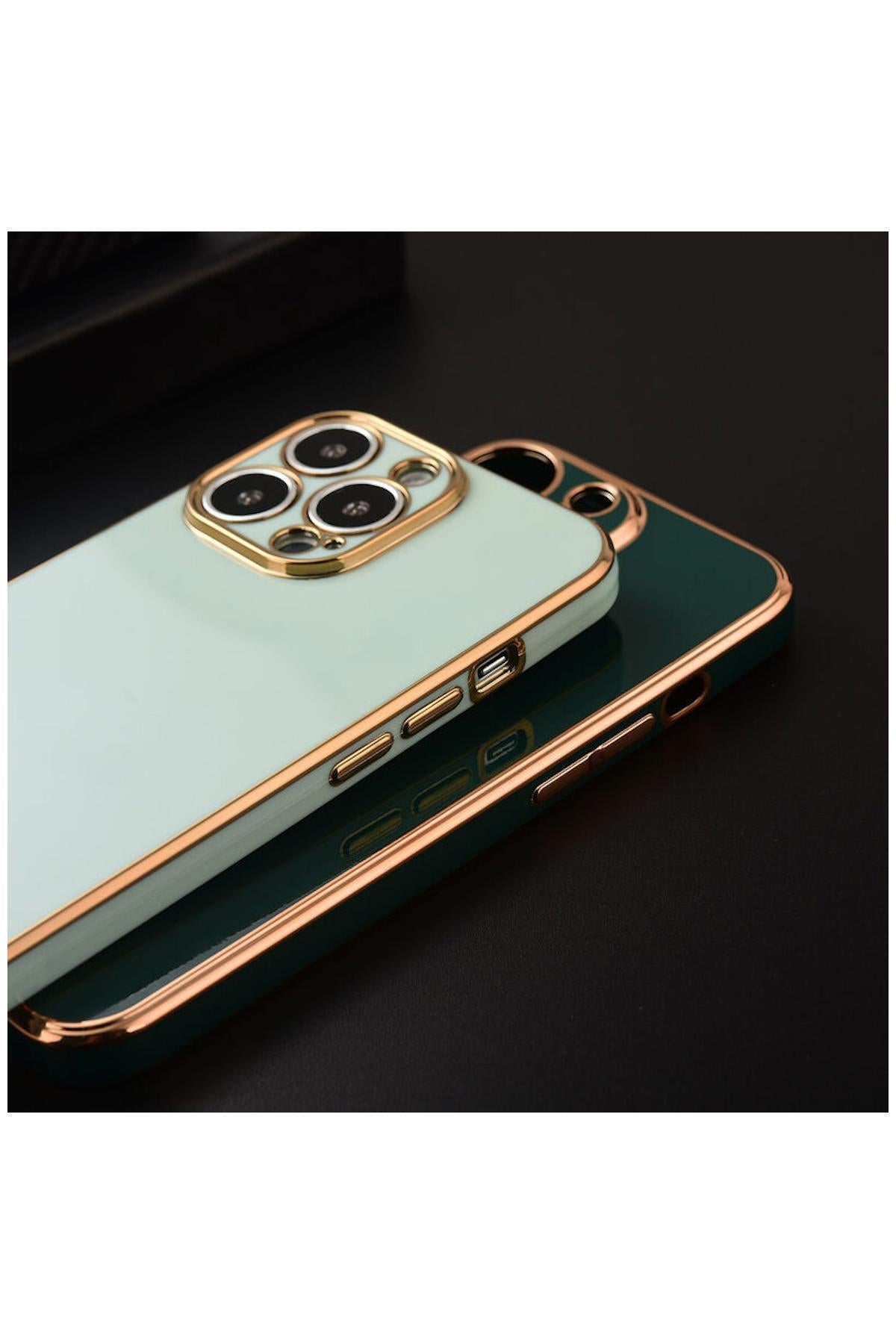 Apple iPhone 12 Pro Max Uyumlu Kılıf Golden Silikon Kılıf