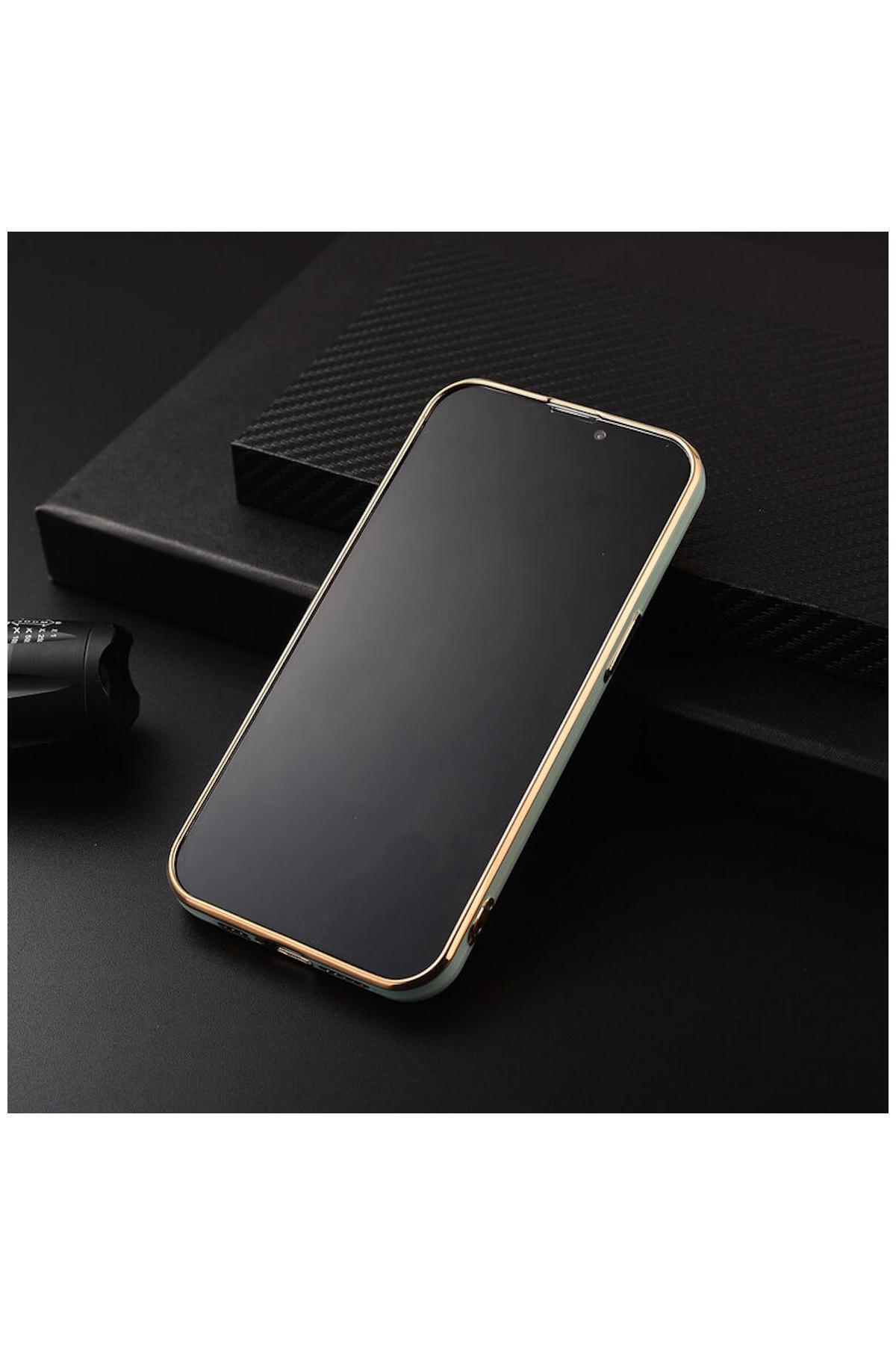 Apple iPhone 12 Pro Max Uyumlu Kılıf Golden Silikon Kılıf