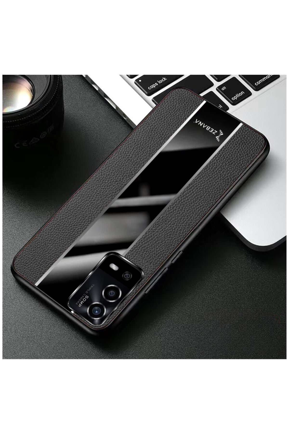 Oppo Reno 4 Lite Uyumlu Kılıf Premium Deri Kılıf