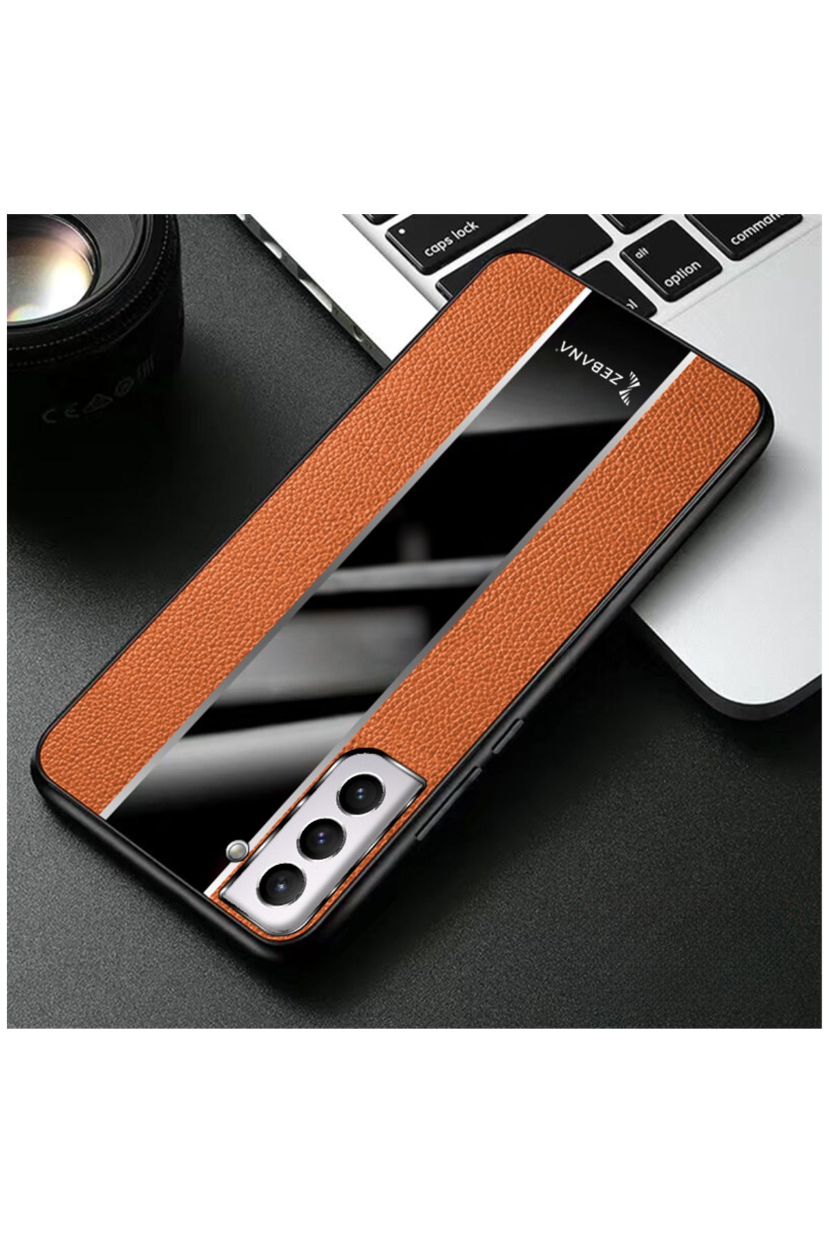 Samsung Galaxy S21 FE 5G Uyumlu Kılıf Premium Deri Kılıf