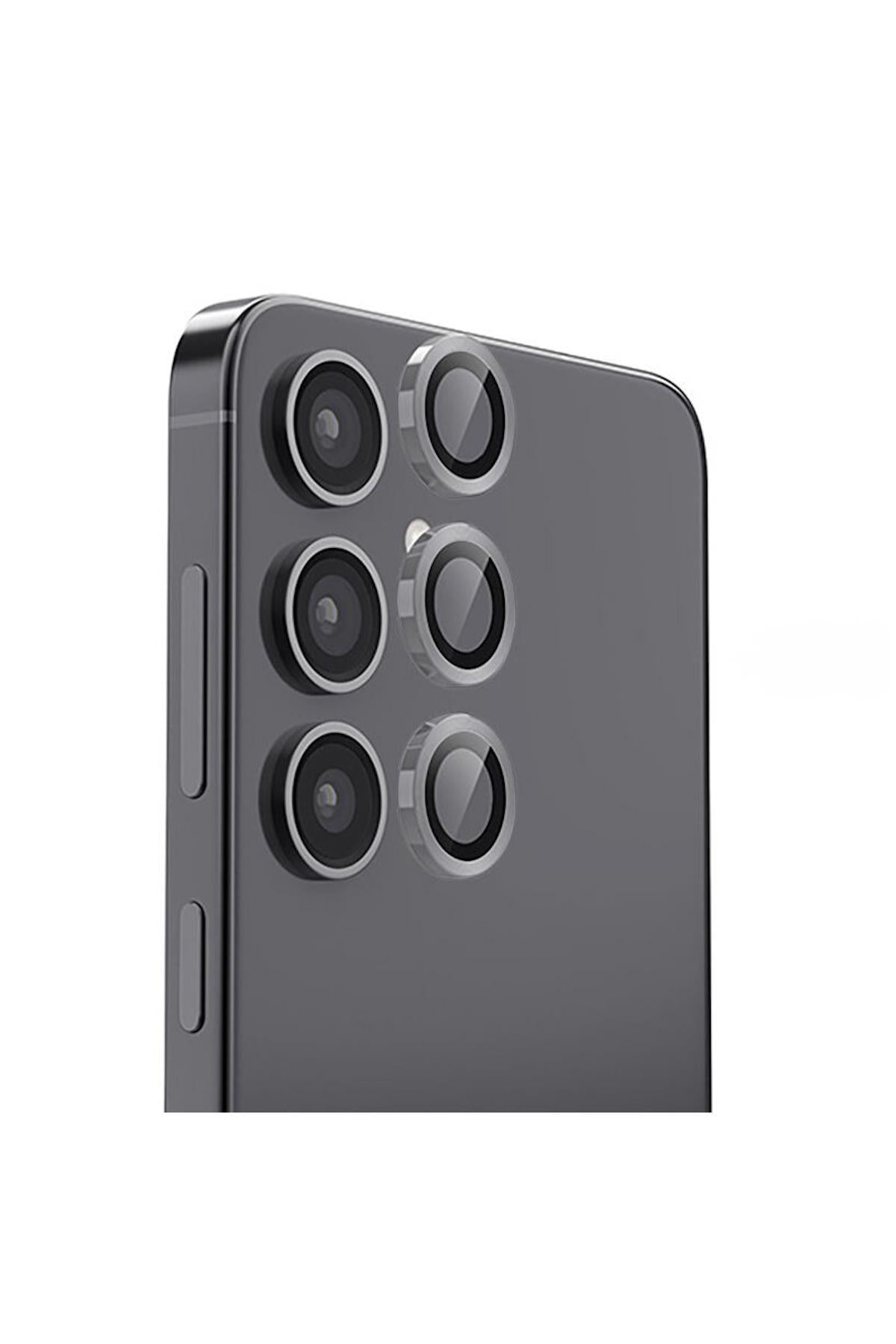 Samsung Galaxy A24 Uyumlu Zebana KL10 Kamera Lens Koruma Camı Gri