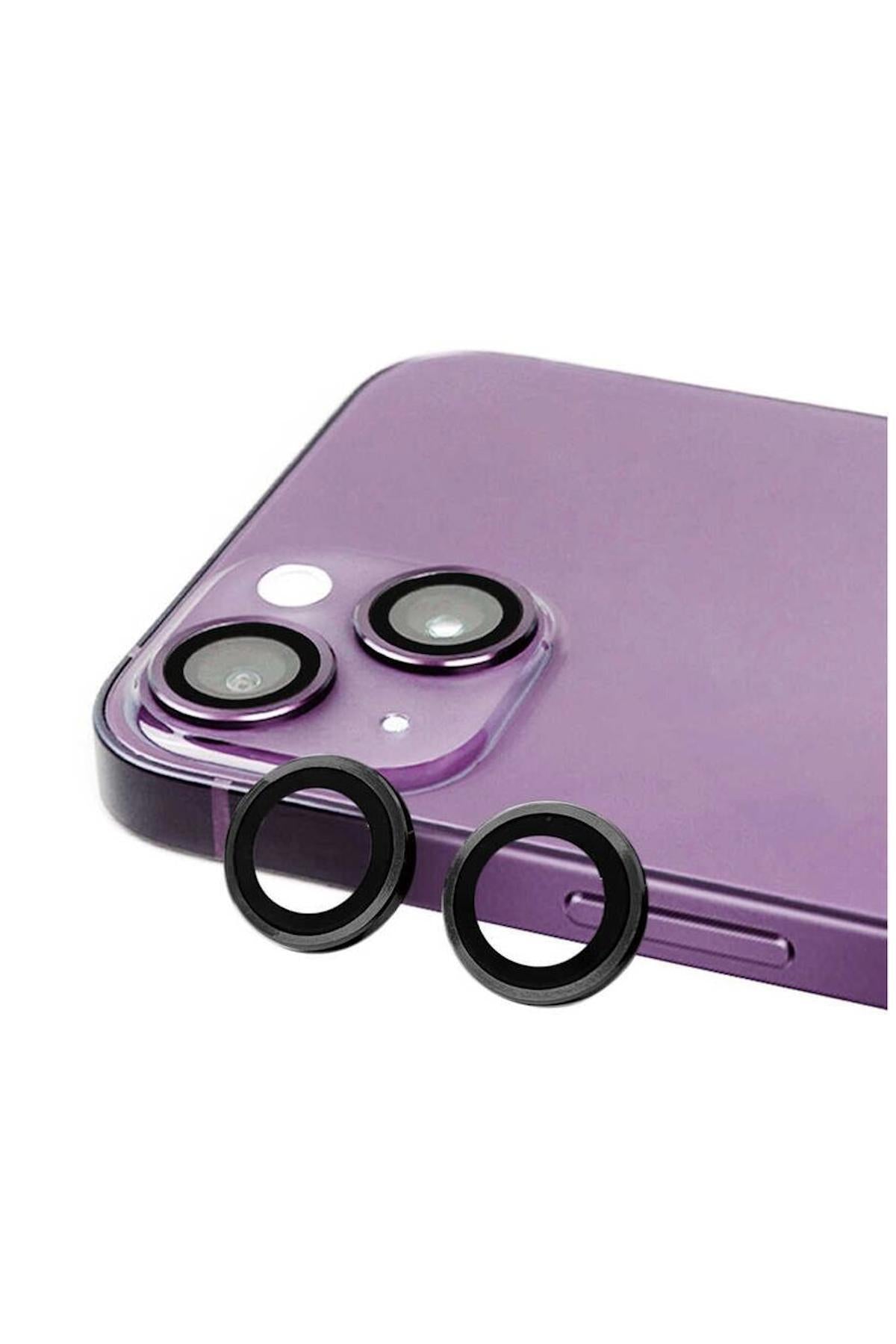 Apple iPhone 15 Uyumlu Zebana KL10 Kamera Lens Koruma Camı Siyah