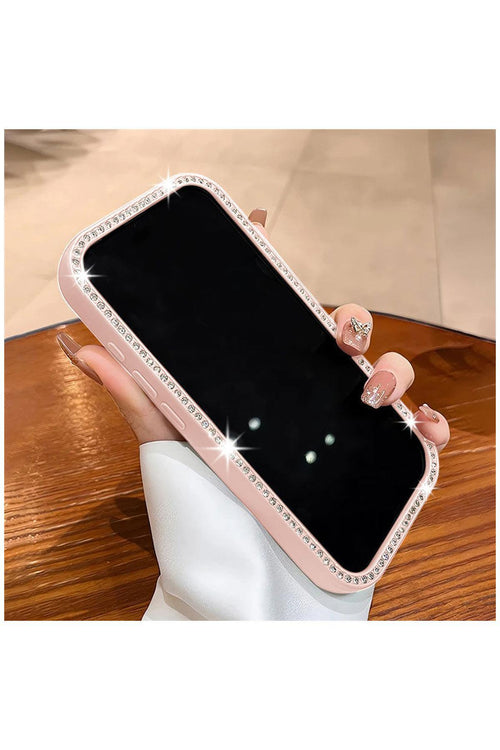 Apple iPhone 11 Uyumlu Kılıf Zebana Bling Diamond Silikon Kılıf Pembe