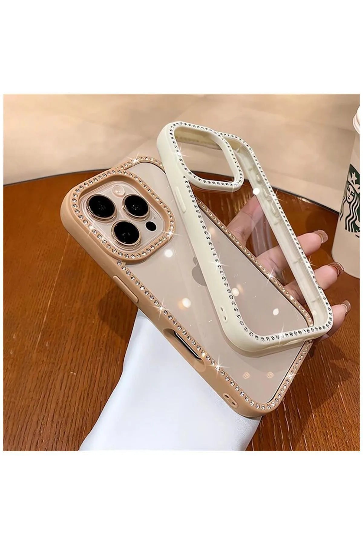 Apple iPhone 13 Uyumlu Kılıf Zebana Bling Diamond Silikon Kılıf Pembe