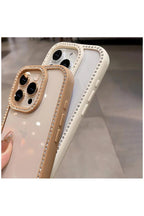 Apple iPhone 13 Uyumlu Kılıf Zebana Bling Diamond Silikon Kılıf Pembe