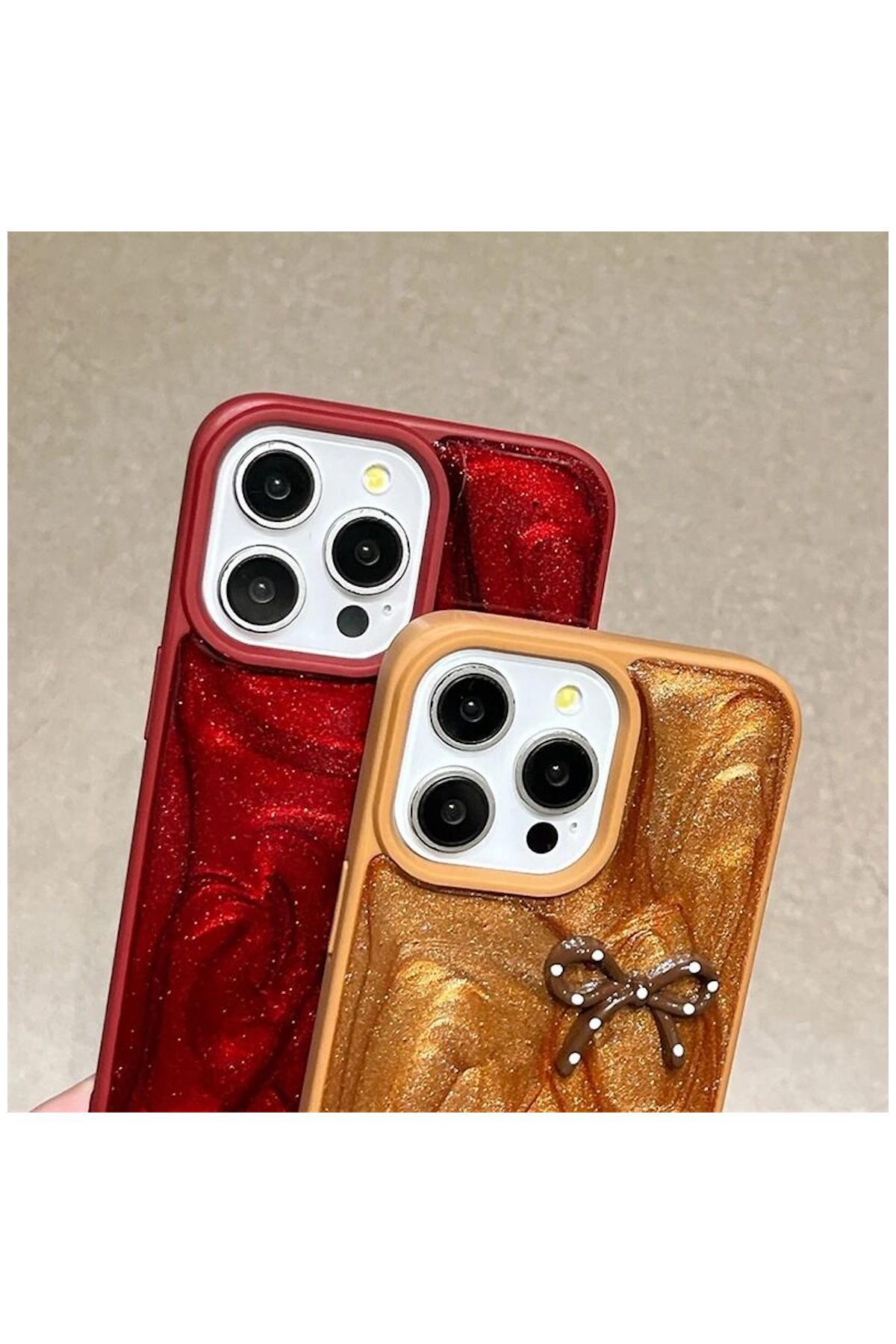 Apple iPhone 16 Pro Uyumlu Kılıf Fionka Silikon Kılıf Kırmızı