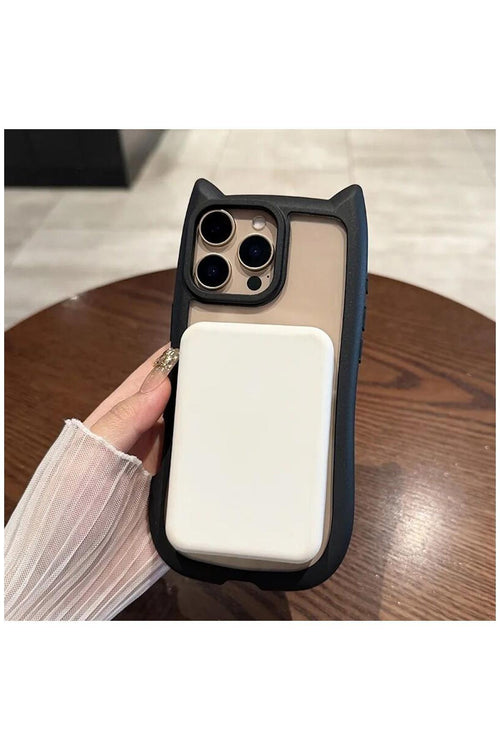 Apple iPhone 11 Uyumlu Kılıf Zebana MagiCat Silikon Kılıf Siyah (Kablosuz Şarj Destekli)