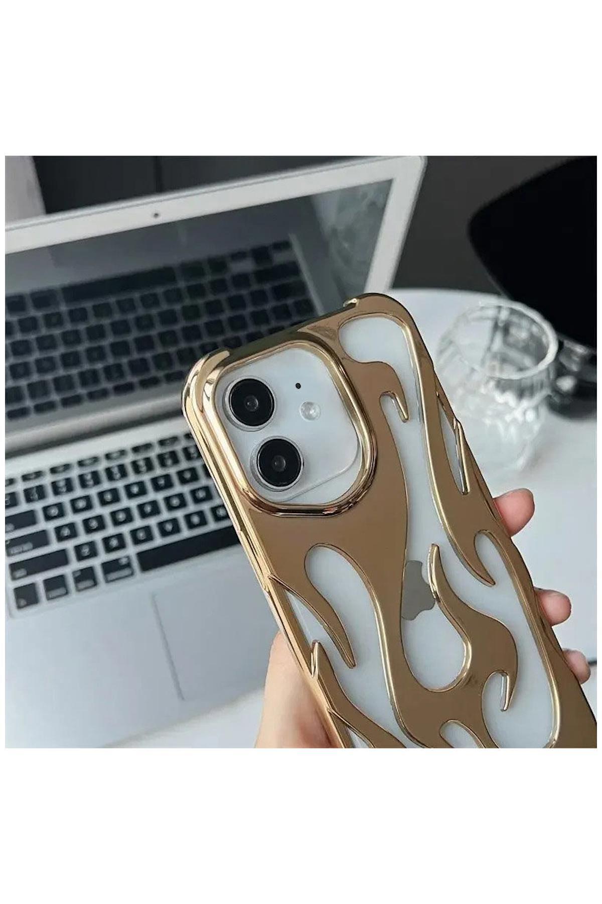 Apple iPhone 11 Uyumlu Kılıf Zebana Flame Silikon Kılıf