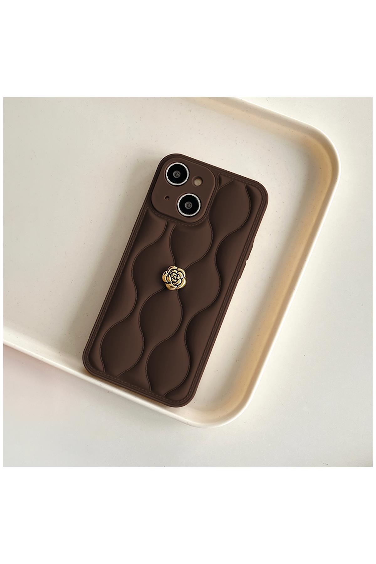 Apple iPhone 14 Plus Uyumlu Kılıf Zebana Camellia Deri Kılıf