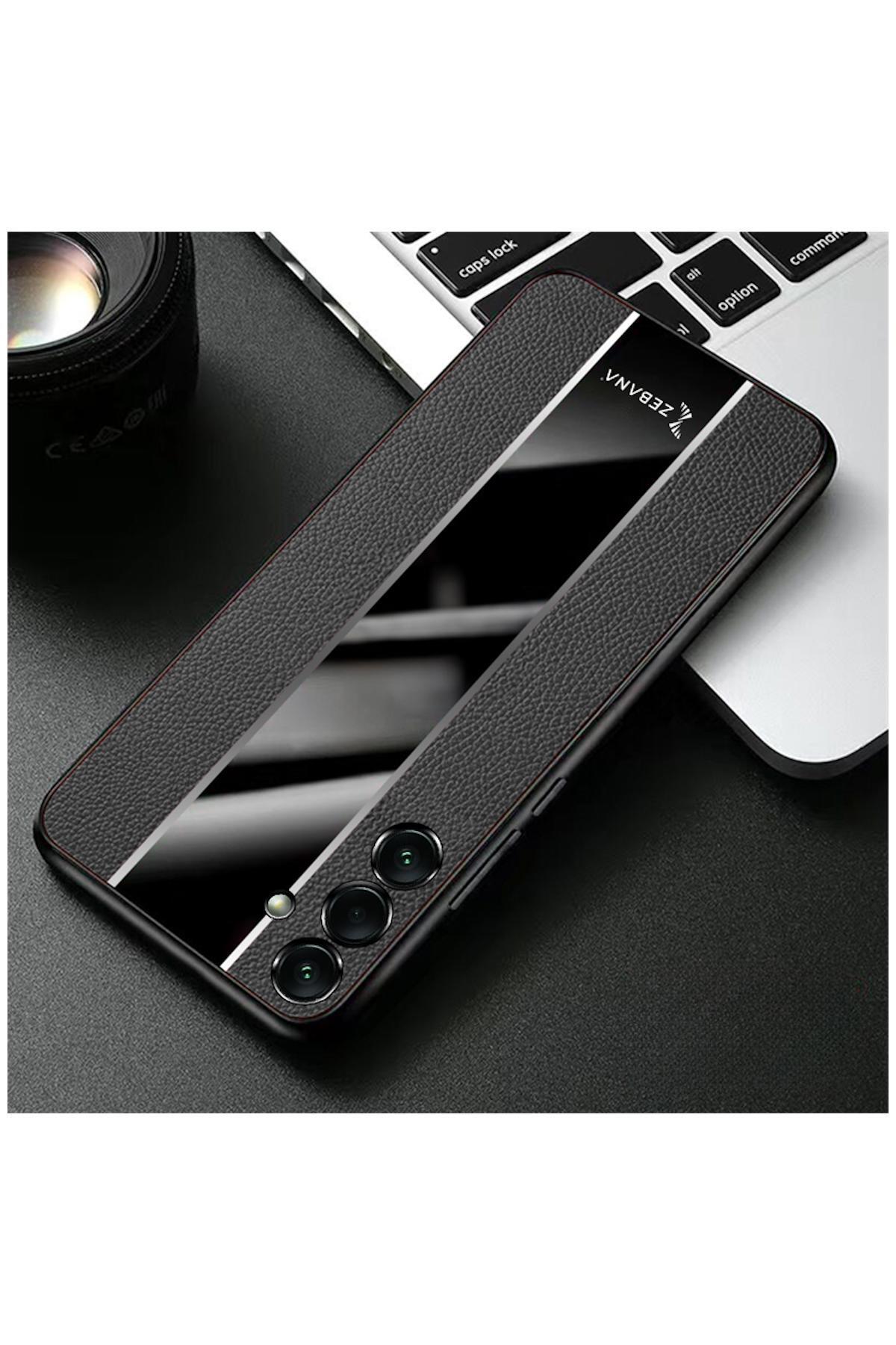 Samsung Galaxy A56 Uyumlu Kılıf Zebana Premium Deri Kılıf