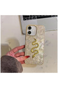 Apple iPhone 11 Uyumlu Kılıf Zebana Golden Serpent Silikon Kılıf Gold