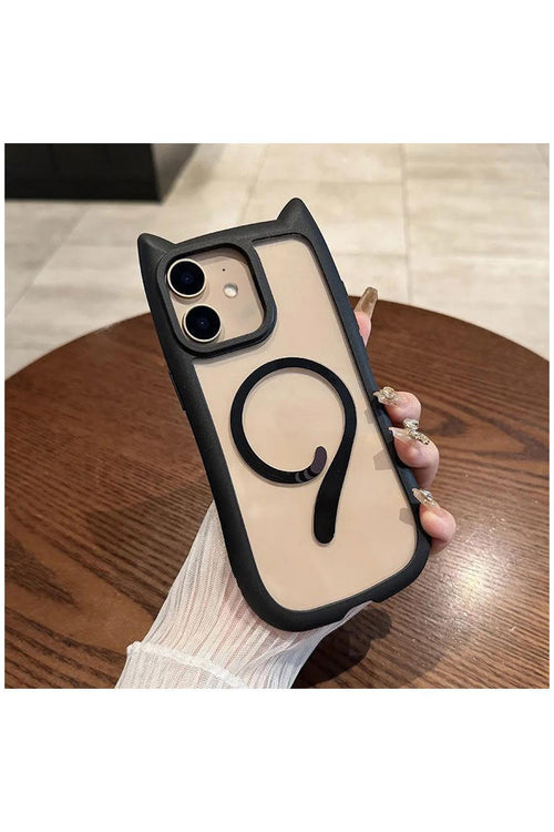 Apple iPhone 11 Uyumlu Kılıf Zebana MagiCat Silikon Kılıf Pembe (Kablosuz Şarj Destekli)