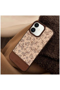 Apple iPhone 16 Uyumlu Kılıf Zebana Lily Flowers Silikon Kılıf Kahverengi