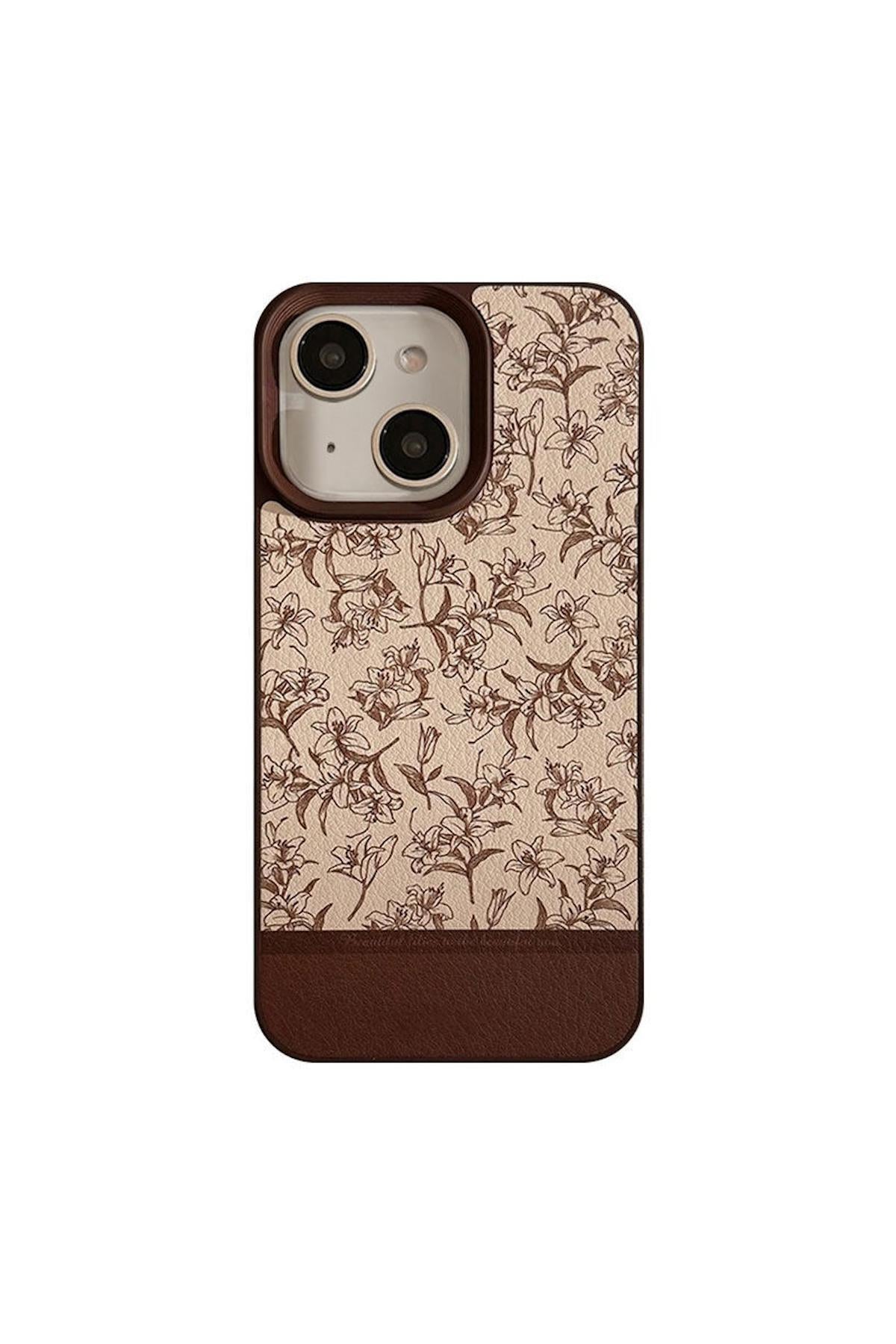 Apple iPhone 15 Plus Uyumlu Kılıf Zebana Lily Flowers Silikon Kılıf