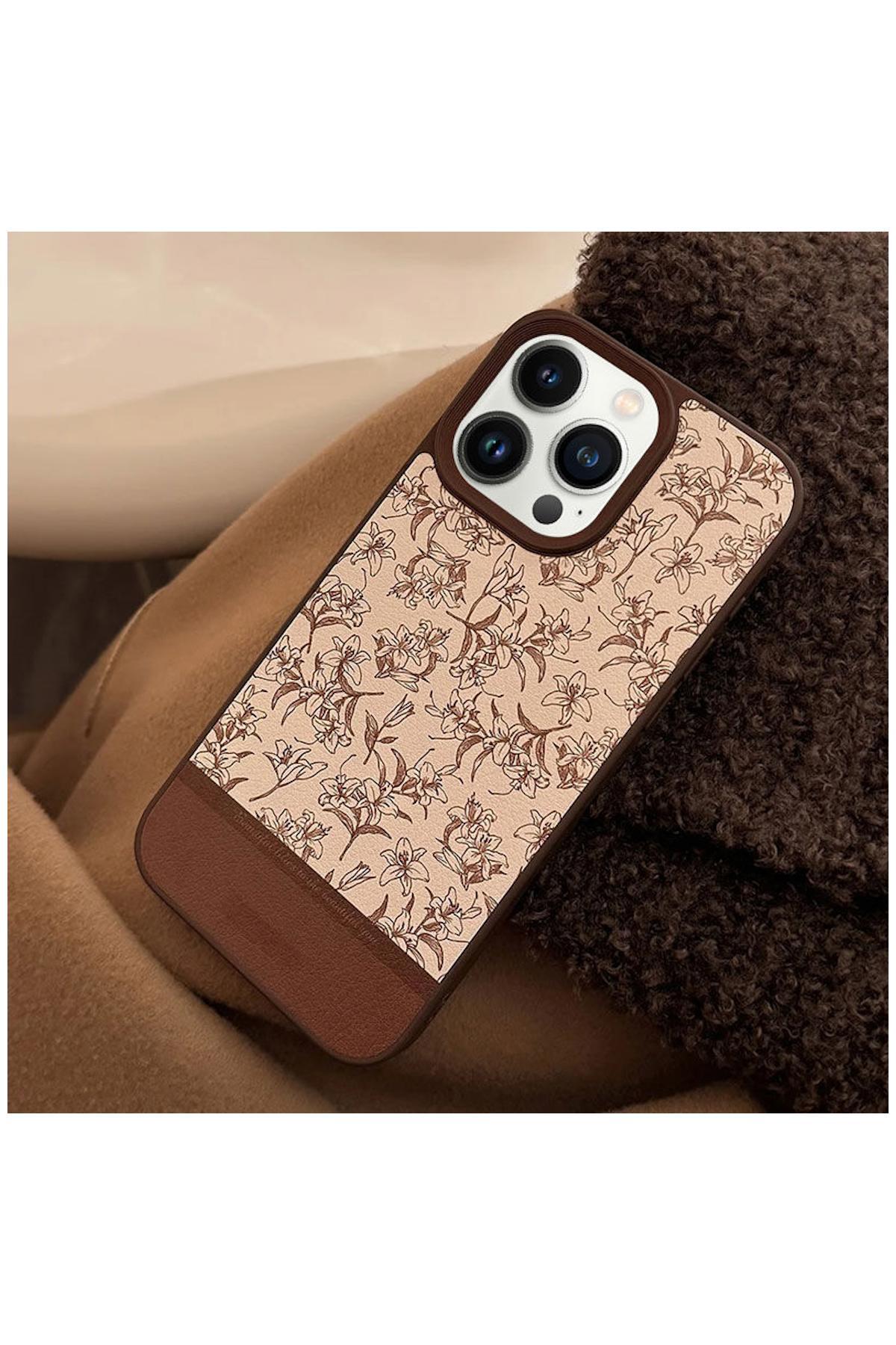 Apple iPhone 14 Pro Uyumlu Kılıf Zebana Lily Flowers Silikon Kılıf