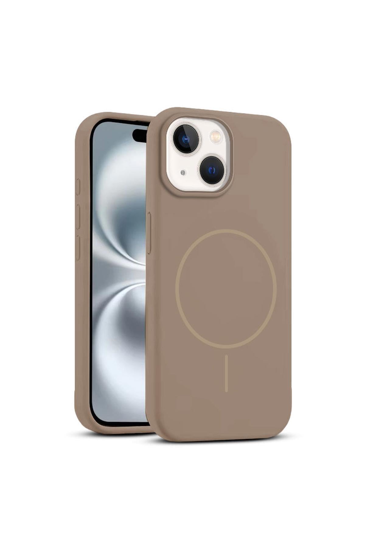 Apple iPhone 13 Uyumlu Kılıf Zebana Liquid Soft Silikon Kılıf (Kablosuz Şarj Destekli)