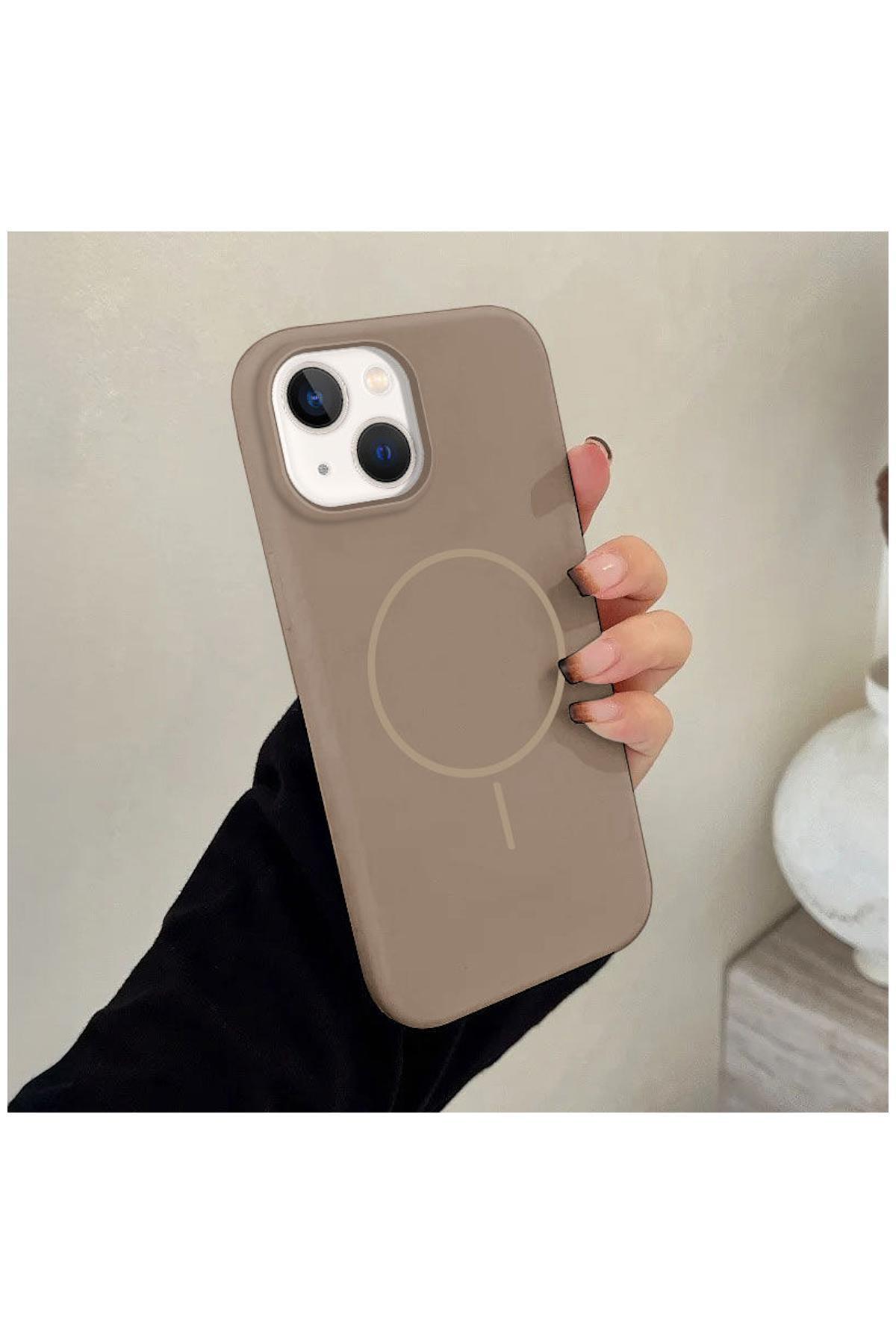 Apple iPhone 13 Uyumlu Kılıf Zebana Liquid Soft Silikon Kılıf (Kablosuz Şarj Destekli)