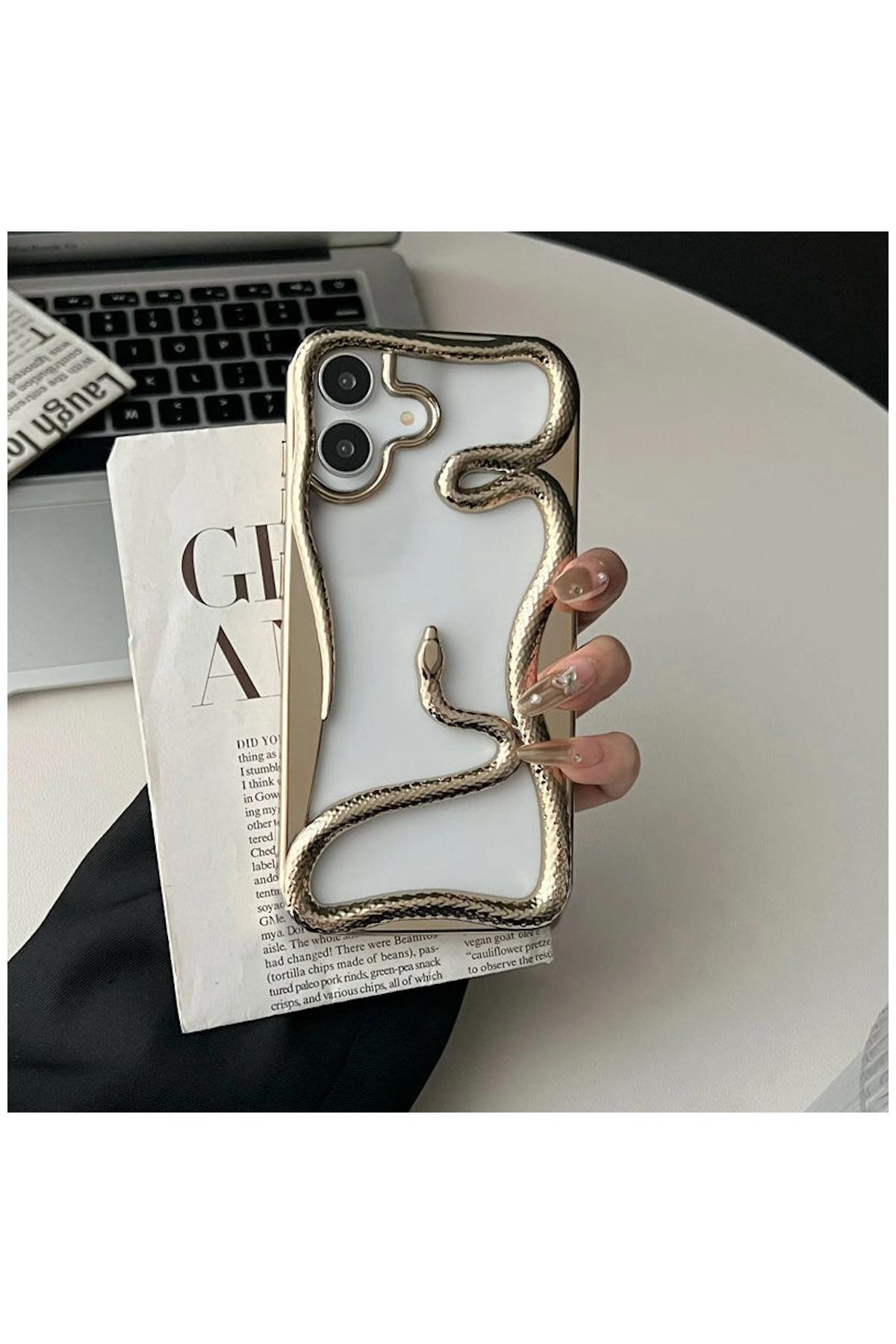 Samsung Galaxy A06 Uyumlu Kılıf Zebana 3D Snake Silikon Kılıf