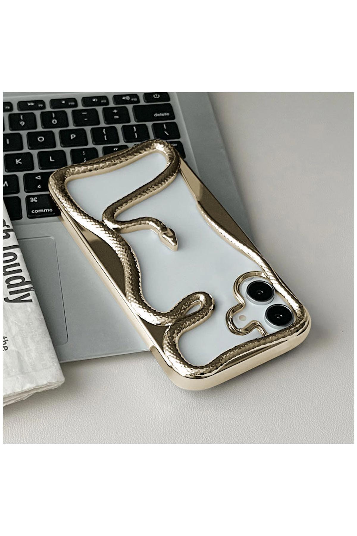 Samsung Galaxy A06 Uyumlu Kılıf Zebana 3D Snake Silikon Kılıf