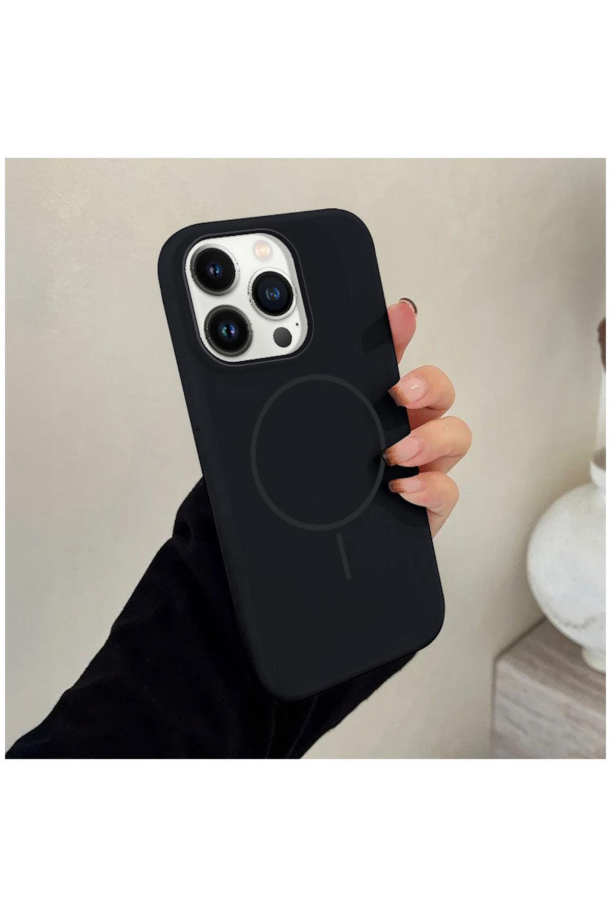 Apple iPhone 15 Pro Max Uyumlu Kılıf Zebana Liquid Soft Silikon Kılıf