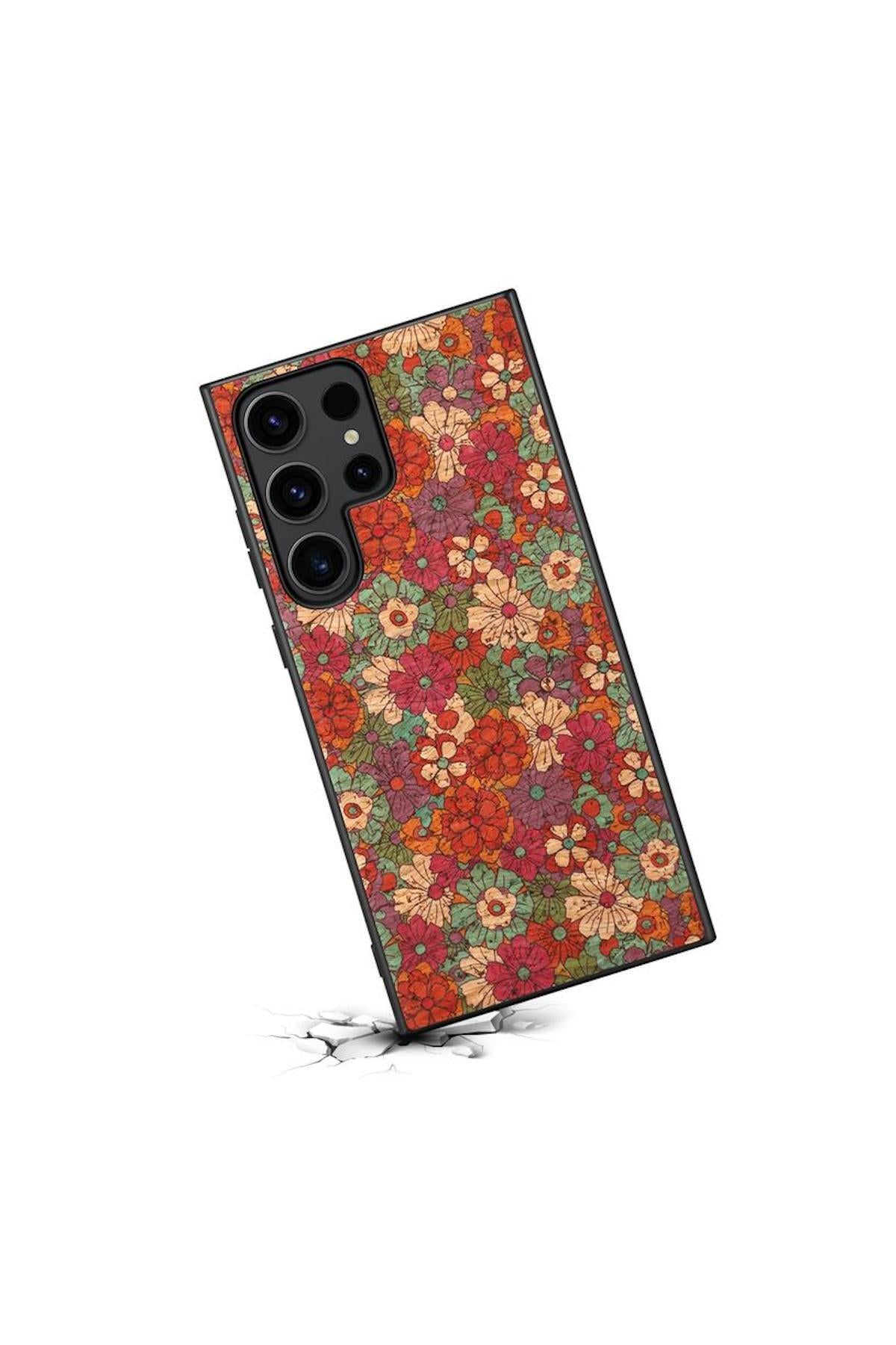 Samsung Galaxy S25 Ultra Uyumlu Kılıf Vintage Kumaş Kılıf Desen 1