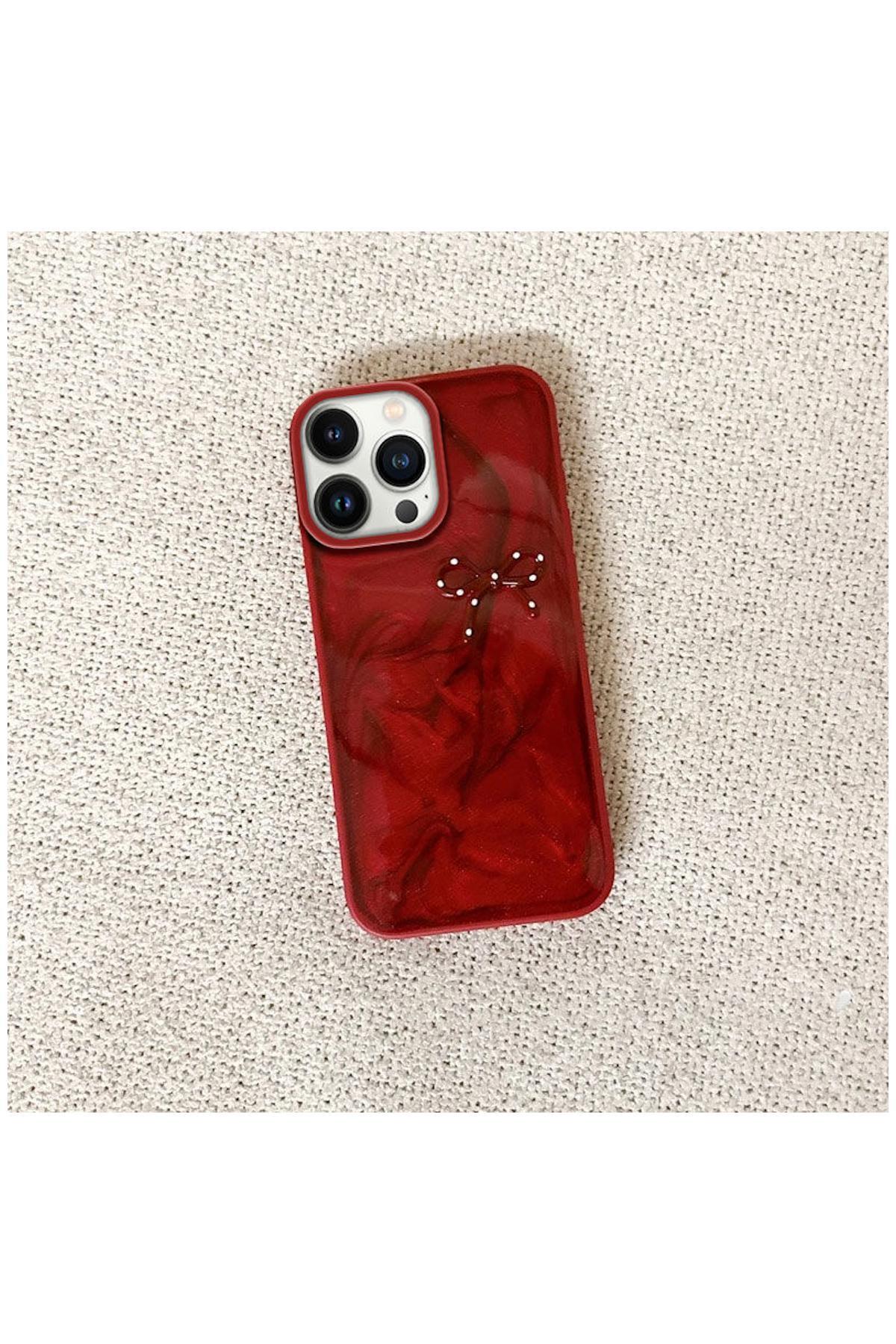 Apple iPhone 16 Pro Uyumlu Kılıf Fionka Silikon Kılıf Kırmızı