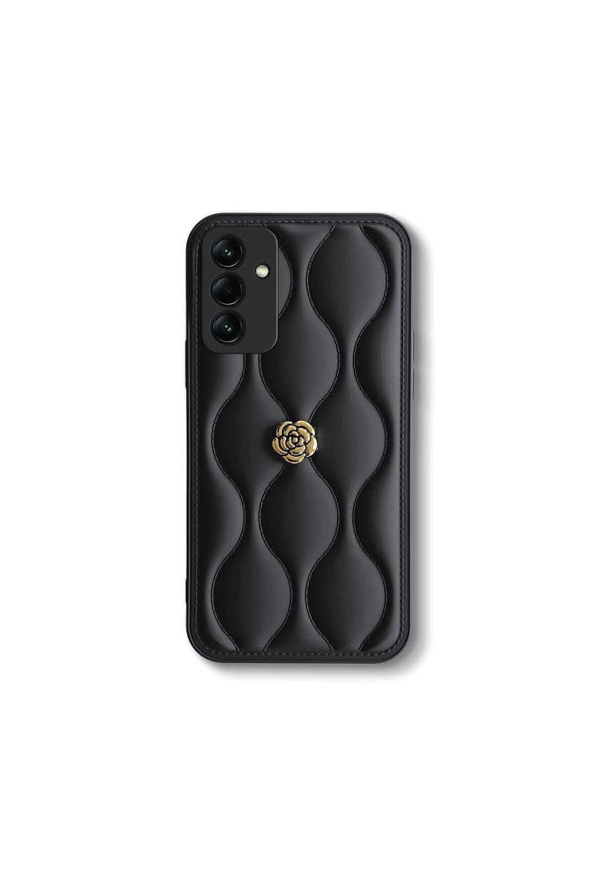 Samsung Galaxy A16 Uyumlu Kılıf Zebana Camellia Deri Kılıf