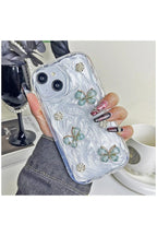 Apple iPhone 13 Uyumlu Kılıf Zebana Floral Silikon Kılıf Yeşil