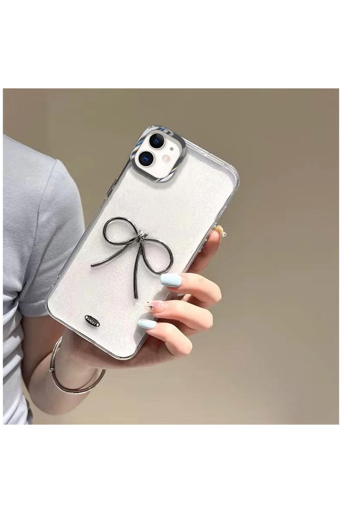 Apple iPhone 11 Uyumlu Kılıf Bow Silikon Kılıf