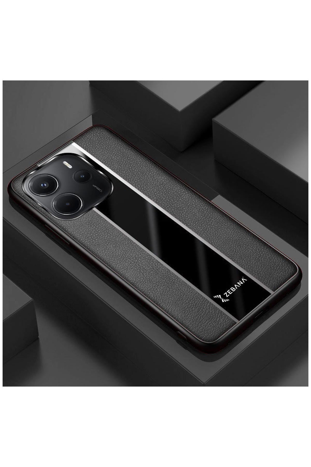 Xiaomi Redmi Note 14 5G Uyumlu Kılıf Zebana Premium Deri Kılıf