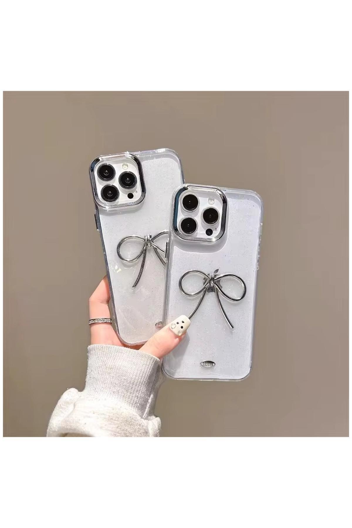 Apple iPhone 13 Uyumlu Kılıf Bow Silikon Kılıf
