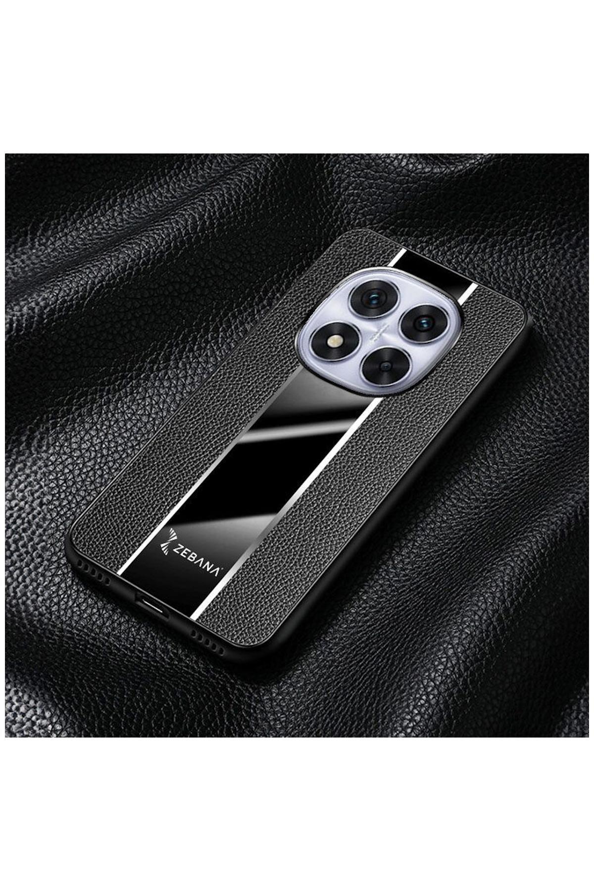 Xiaomi Redmi Note 14 Pro 5G Uyumlu Kılıf Zebana Premium Deri Kılıf