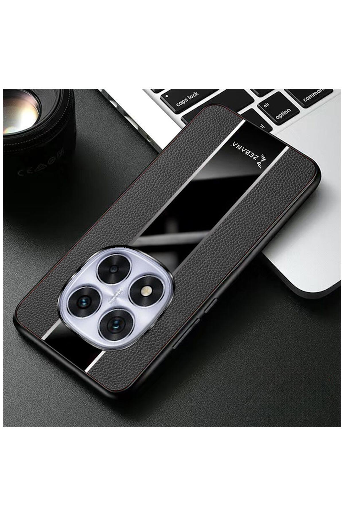 Xiaomi Redmi Note 14 Pro 5G Uyumlu Kılıf Zebana Premium Deri Kılıf