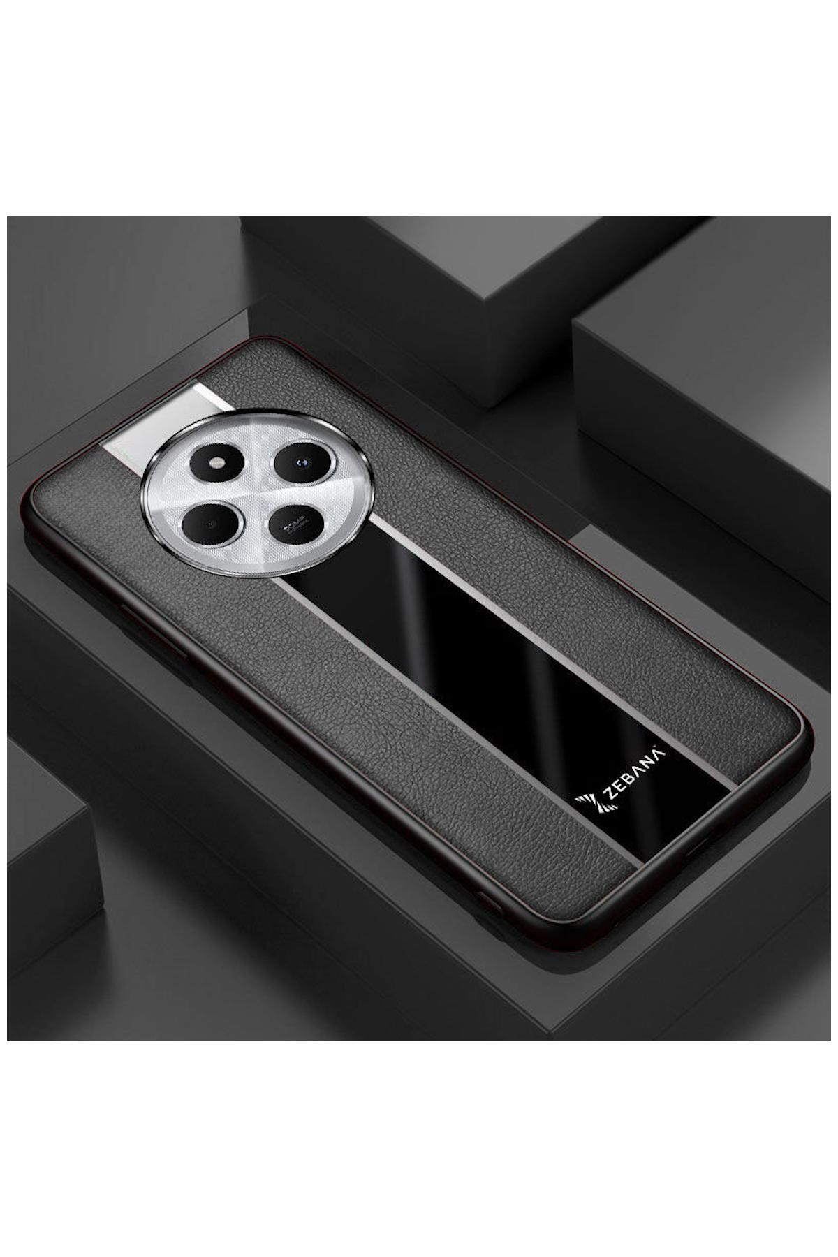 Xiaomi Redmi 14C Uyumlu Kılıf Zebana Premium Deri Kılıf