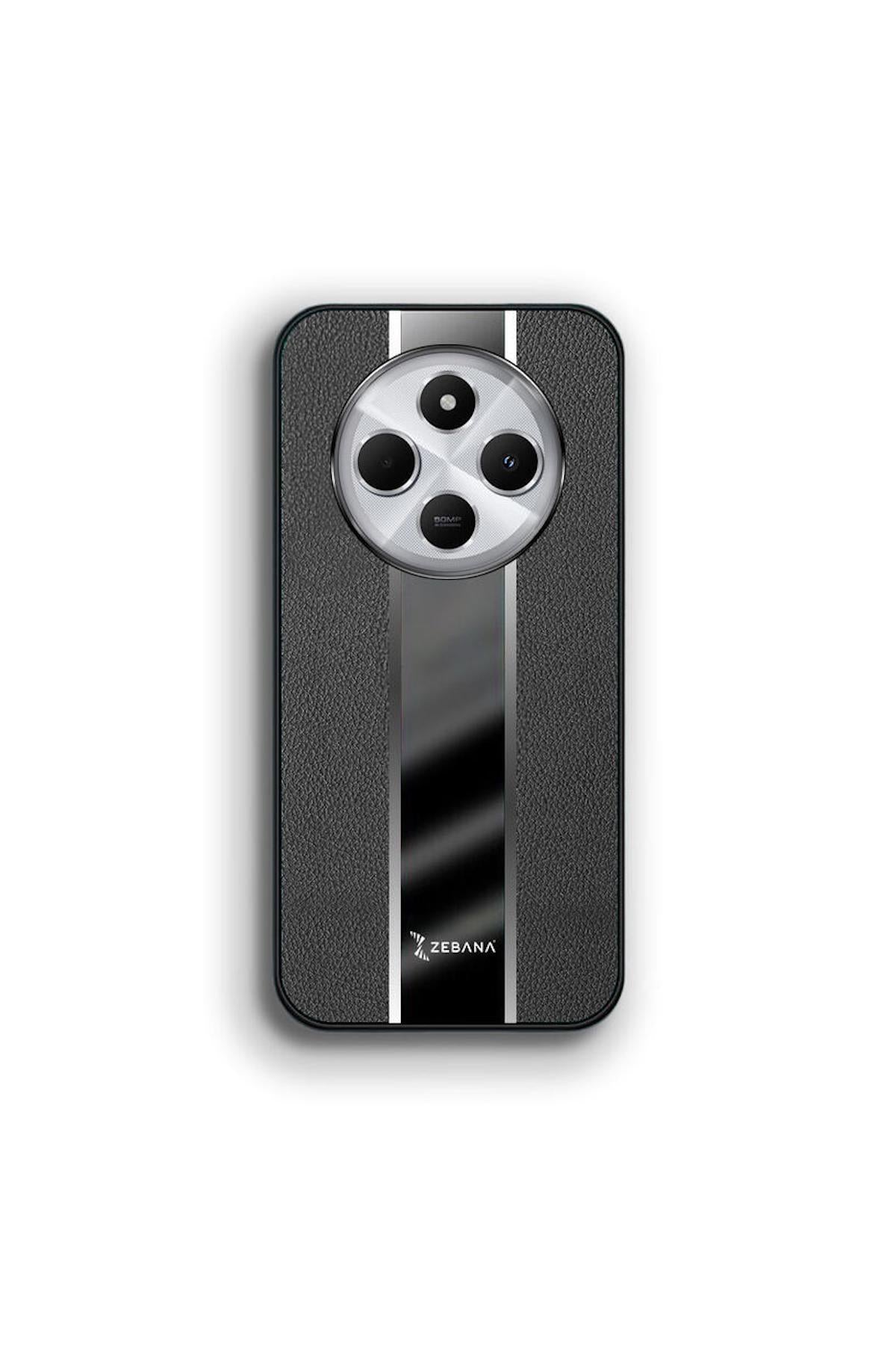 Xiaomi Redmi 14C Uyumlu Kılıf Zebana Premium Deri Kılıf