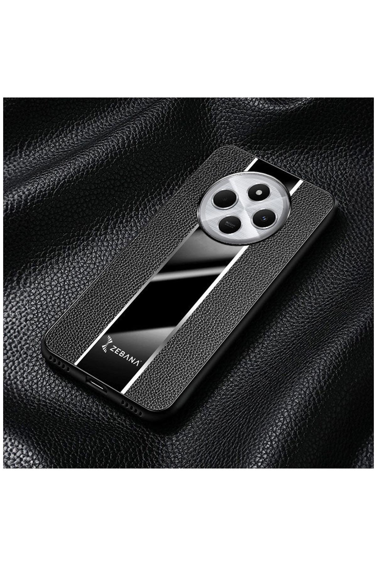 Xiaomi Redmi 14C Uyumlu Kılıf Zebana Premium Deri Kılıf