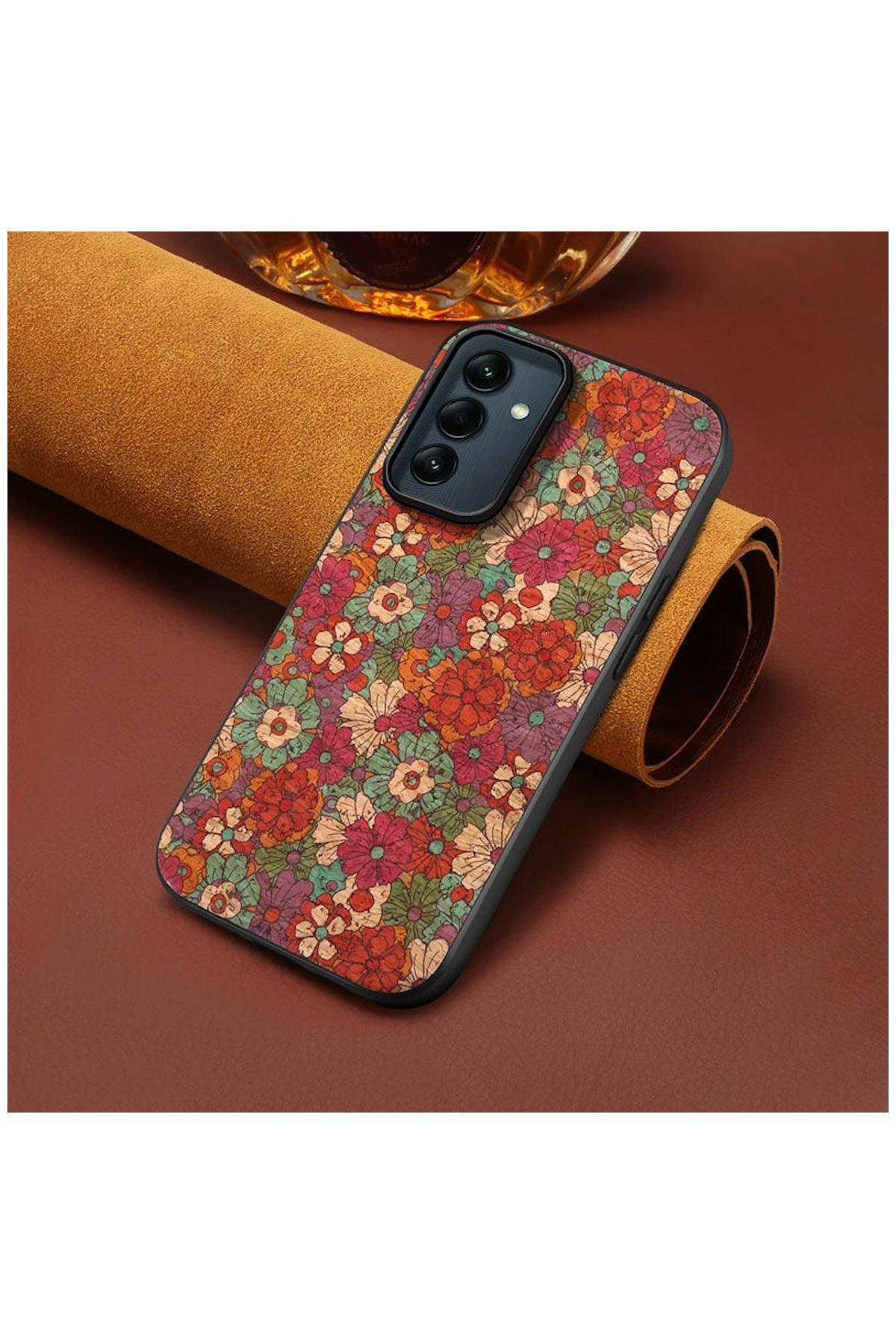 Samsung Galaxy A24 Uyumlu Kılıf Vintage Kumaş Kılıf Desen 1