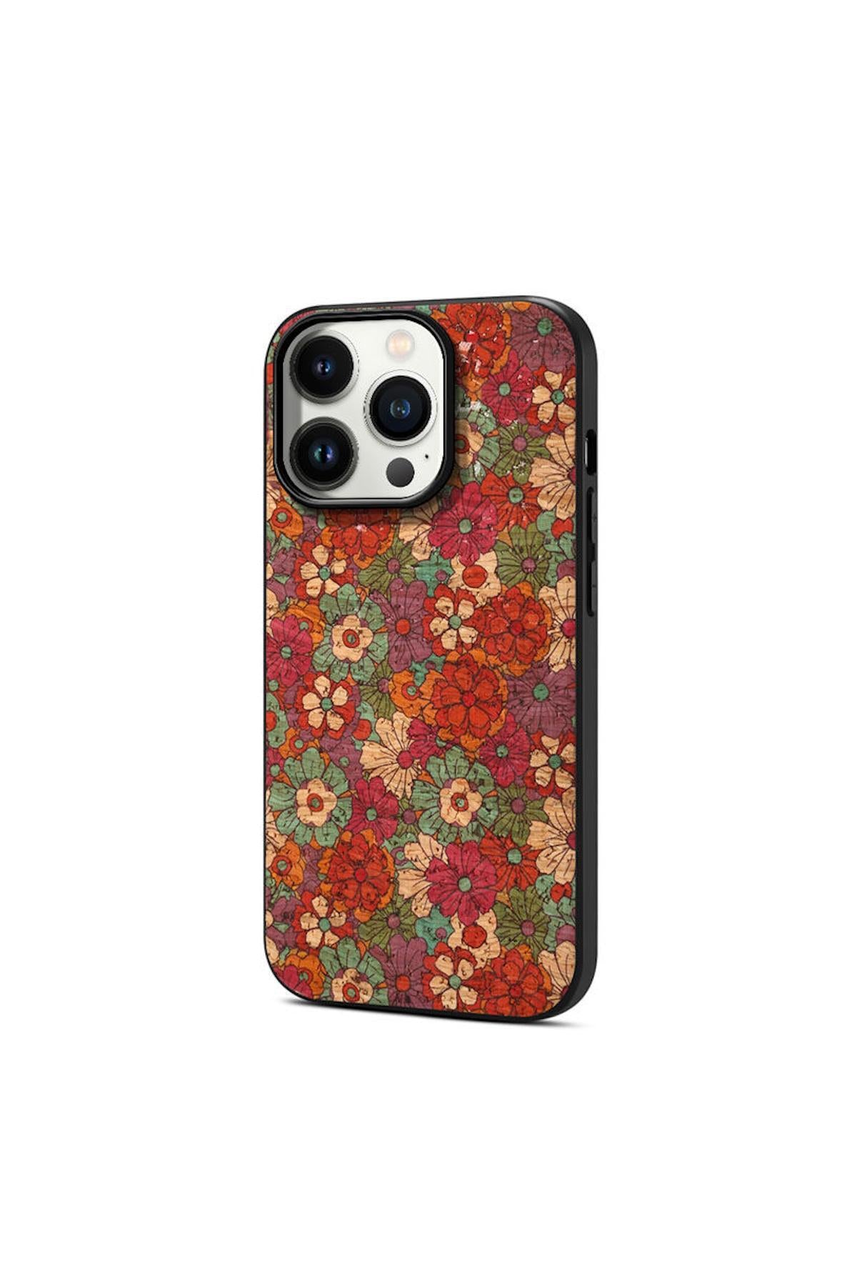 Apple iPhone 16 Pro Max Uyumlu Kılıf Vintage Kumaş Kılıf Desen 1