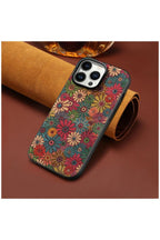 Apple iPhone 16 Pro Uyumlu Kılıf Zebana Vintage Kumaş Kılıf Desen 2