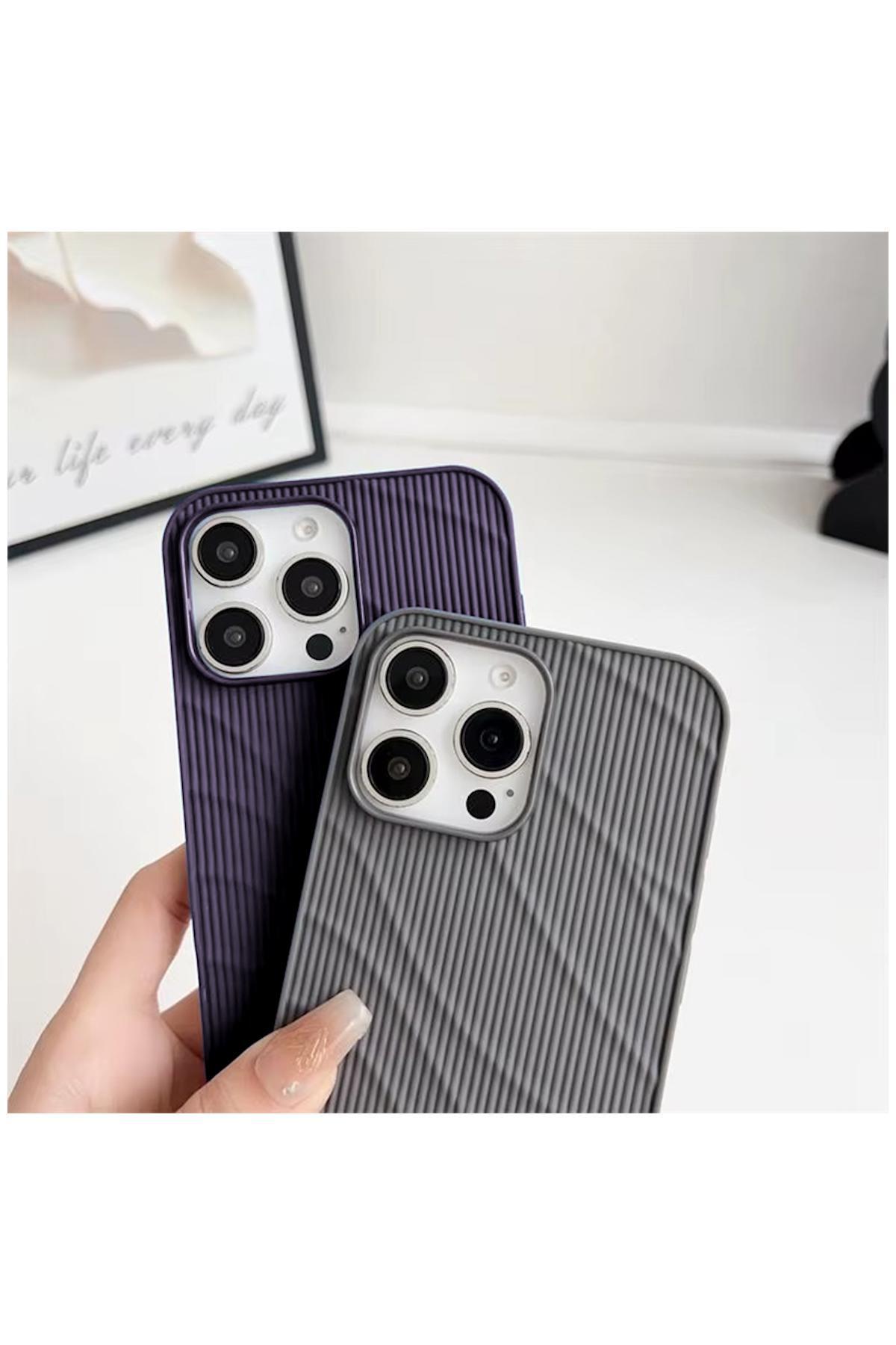 Apple iPhone 16 Pro Uyumlu Kılıf Fine-Line Silikon Kılıf Derin Mor