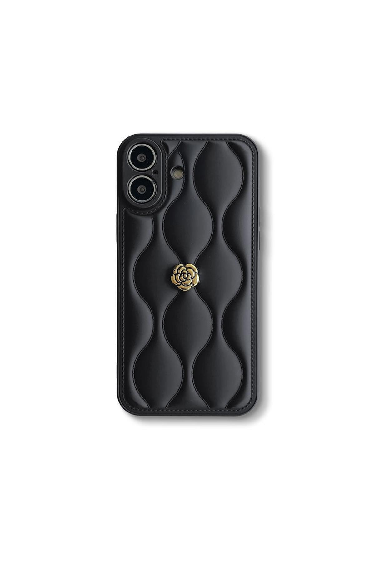 Apple iPhone 16 Uyumlu Kılıf Zebana Camellia Deri Kılıf