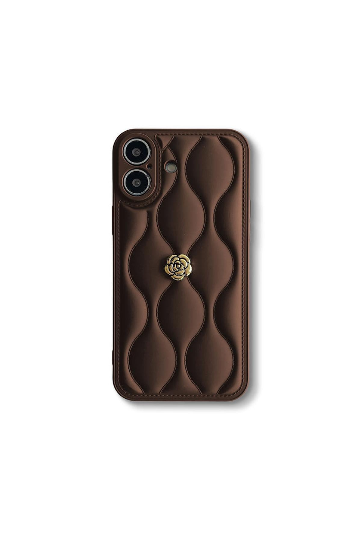 Apple iPhone 16 Plus Uyumlu Kılıf Zebana Camellia Deri Kılıf