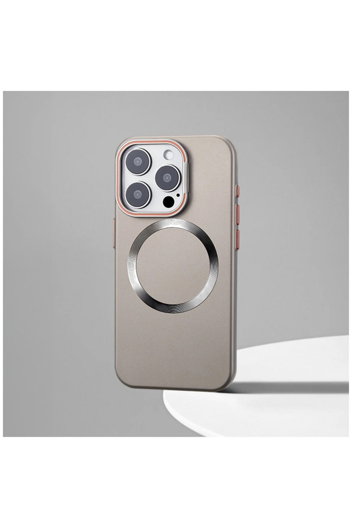 Apple Iphone 15 Pro Uyumlu Kılıf Titanium Rubber Kılıf (KABLOSUZ ŞARJ DESTEKLİ)