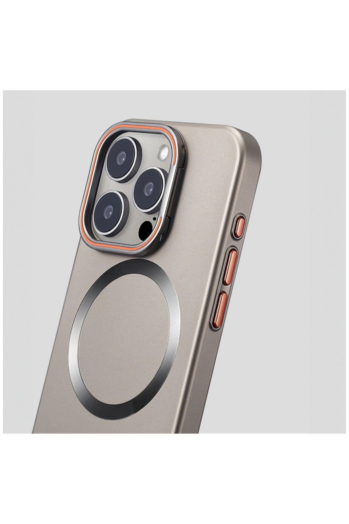 Apple Iphone 15 Pro Uyumlu Kılıf Titanium Rubber Kılıf (KABLOSUZ ŞARJ DESTEKLİ)